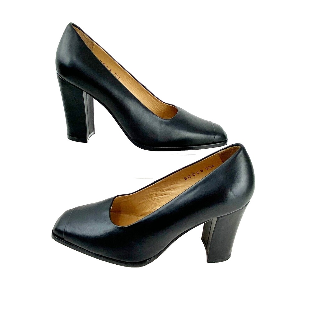 NEW Belle Leather Pumps Heels 7.5 Comfort Shoes Slip On Luxury $245 Retail